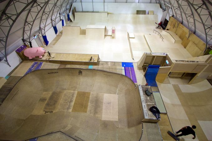 Die Trendsporthalle Basel aus der Vogelperspektive; Foto: Rohan Anderson