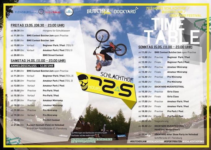 Zeitplan für den Butcher Jam 2016 in Flensburg