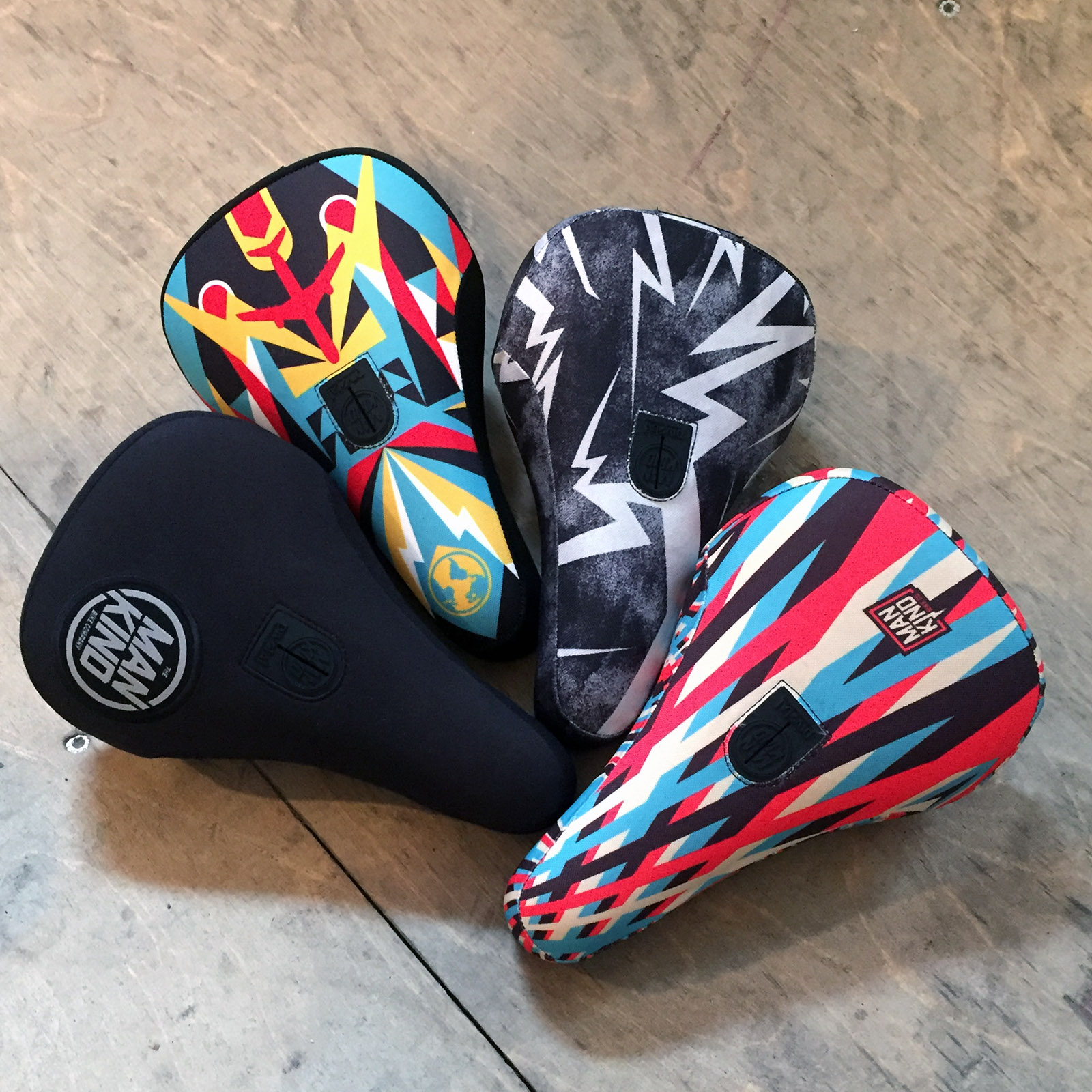 Am Stand von Unity BMX Distribution gab es die neue Produktpalette von Mankind Bike Company zu sehen, darunter diese Sättel