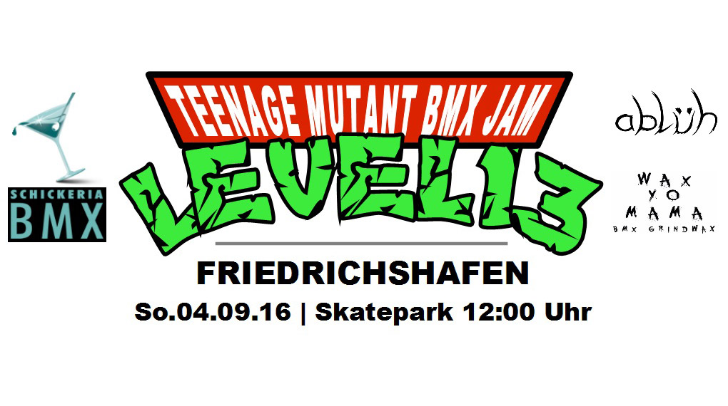 Kontrastprogramm zur Eurobike: Am 4. September findet eine Streetsession in Friedrichshafen statt. Hier erfährst du mehr über den Teenage Mutant BMX Jam.