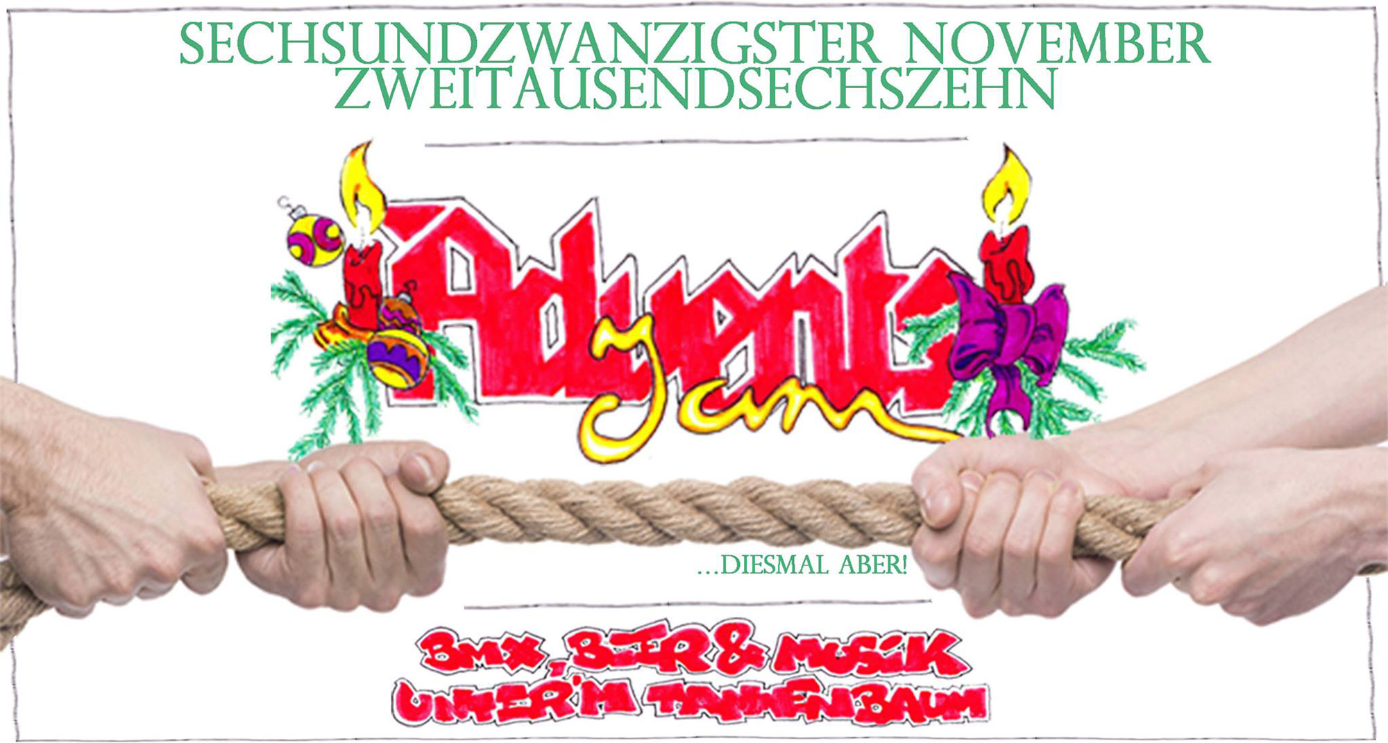 Der legendäre Adventsjam findet 2016 am 26. November in der Skatehalle Aurich statt