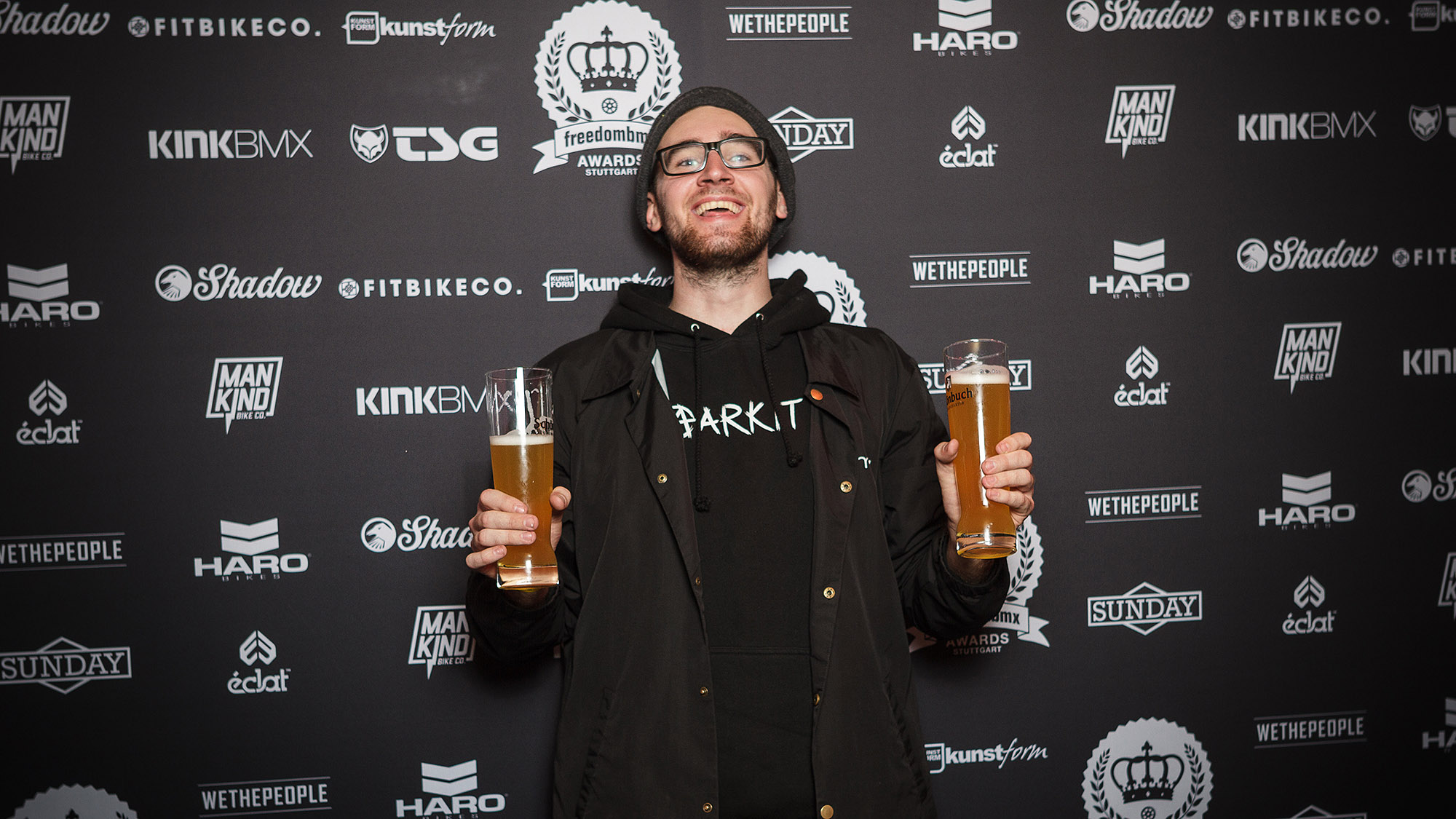 Benedikt Krug auf den freedombmx Awards in Stuttgart