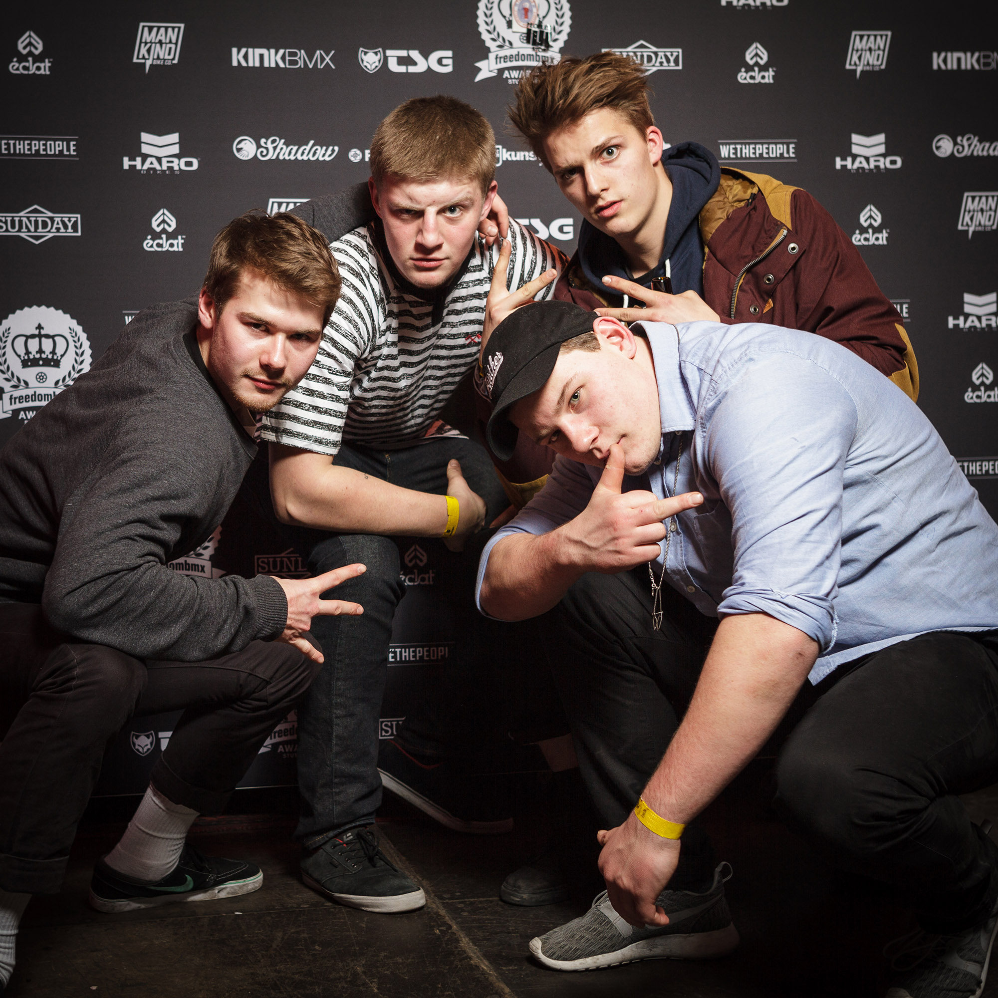 Wir sind eine Gang: Felix Donat, Oliver Frömter, Leon Hoppe und Steffen Guse