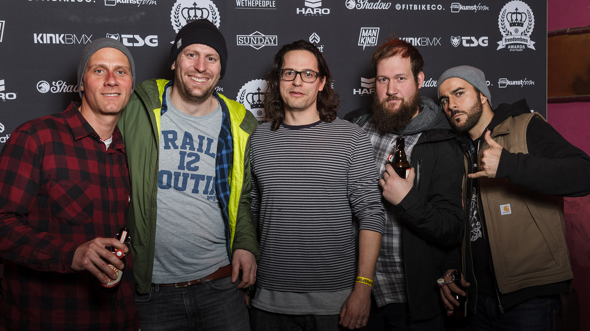 Midschool-Klassentreffen: Gregor Podlesny, Andy Schwarzkopf, Jochen Jedamczik, Thilo Maier und Miki Krsteski