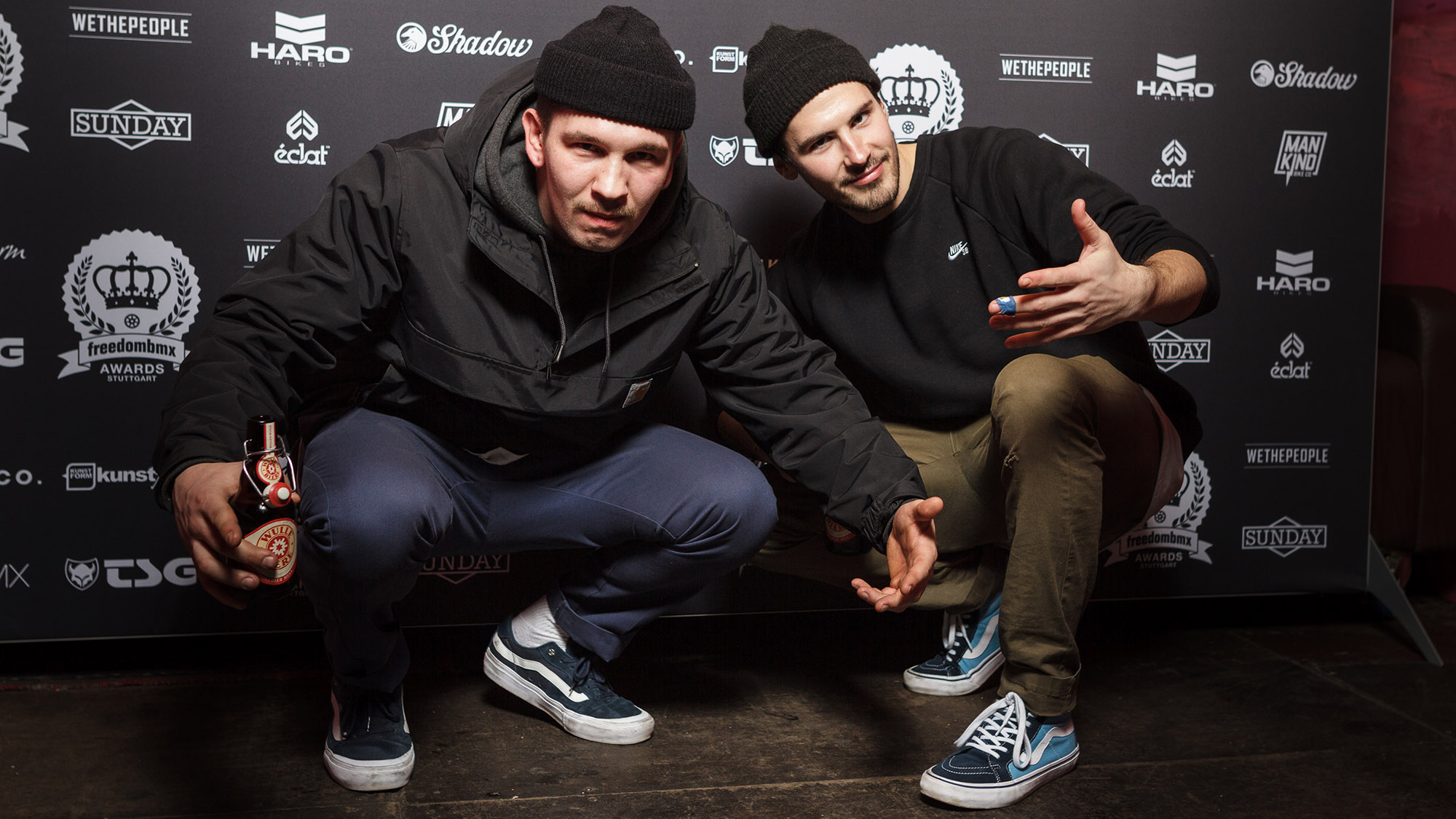 Wendel vom kunstform BMX Shop und sein Homie David Biedermann