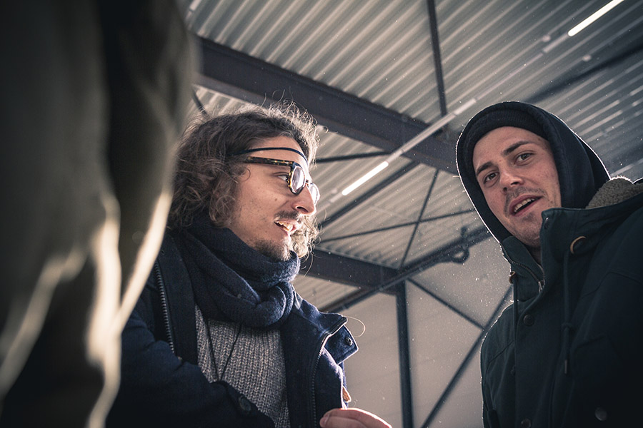 Der kunstform-CEO Sebastian "Seppl" Pospischil (links) und das Jurymitglied Tobi Kind