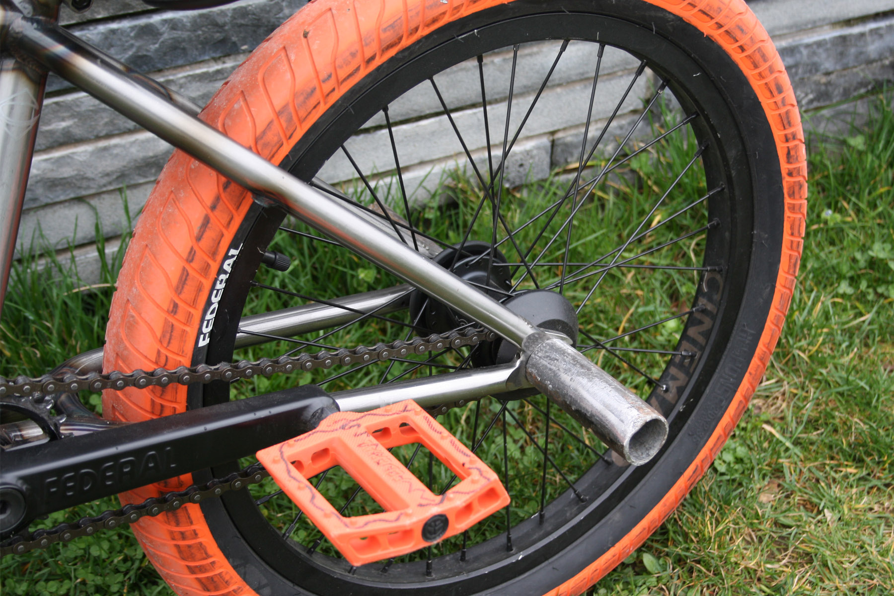 Hinterbau des Federal Bikes Lacey DLX BMX-Rahmens