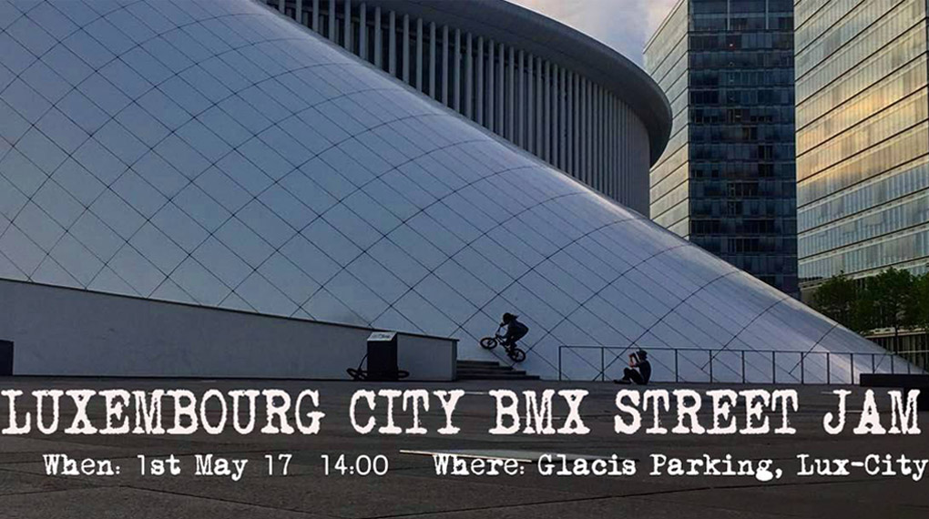 Am 1.5.2017 kannst du auf dem Luxembourg BMX Jam persönlich überprüfen, ob die Spotdichte von Luxemburg Stadt wirklich so hoch ist, wie es die Legende will.