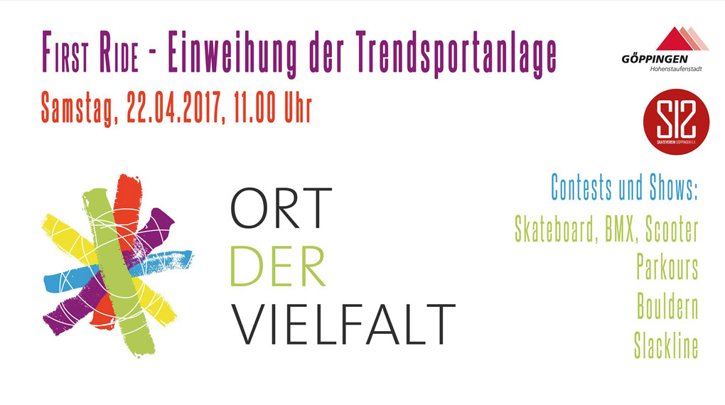 Gute Nachrichten für die BMX-Szene im Großraum Stuttgart: Am 22. April 2017 wird die Trendsportanlage Göppingen offiziell eröffnet. Hier erfährst du mehr.