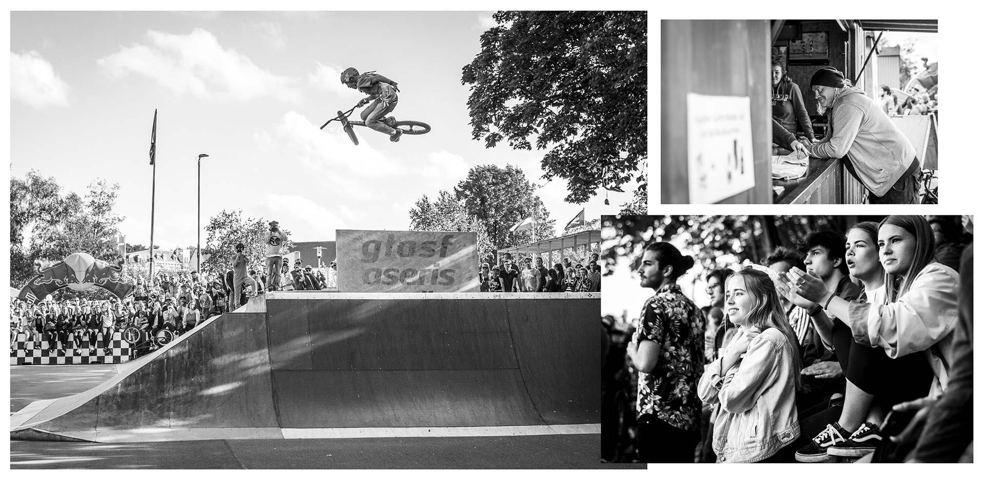 Großes Bild: One Handed Table Top Transfer aus der Spine von Jam Lemke; Oben links: der Mann hinter dem Butcher Jam, Dirk Dillmann von den Sportpiraten