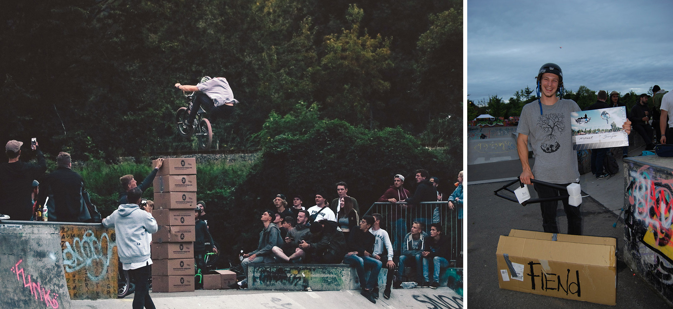 Michael Dunger: der Gewinner des "Jump The Karton"-Battles beim BMX Männle Turnier 2017 in Tuttlingen