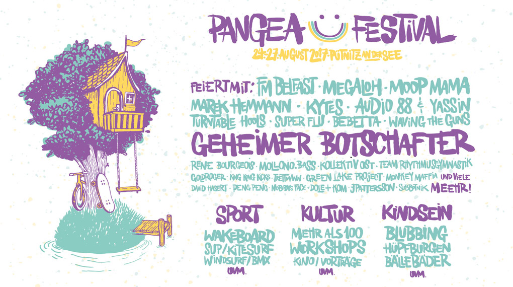 Wir verlosen 1 x 2 Freikarten für das Pangea Festival 2017 vom 24.-27.8. in Pütnitz (Mecklenburg-Vorpommern). Was du dafür tun musst, verraten wir dir hier.