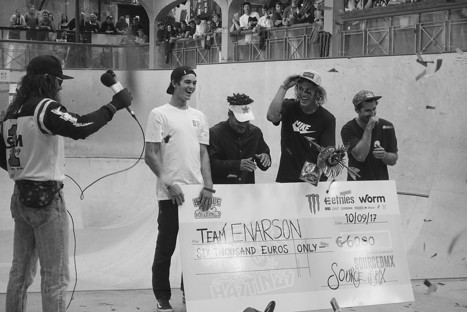 #dreamteam (v.l.n.r.): Darryl Nau (MC), Alex Hiam, Chad Kerley, Dennis Enarson und Garrett Reynolds