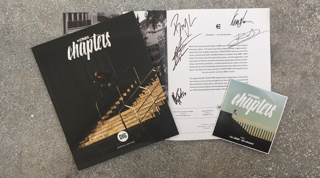 Gewinne die Dig X etnies Chapters Deluxe Collectors Edition mit Originalautogrammen von Nathan Williams, Tom Dugan, Chase Hawk, Ruben Alcantara & Ben Lewis