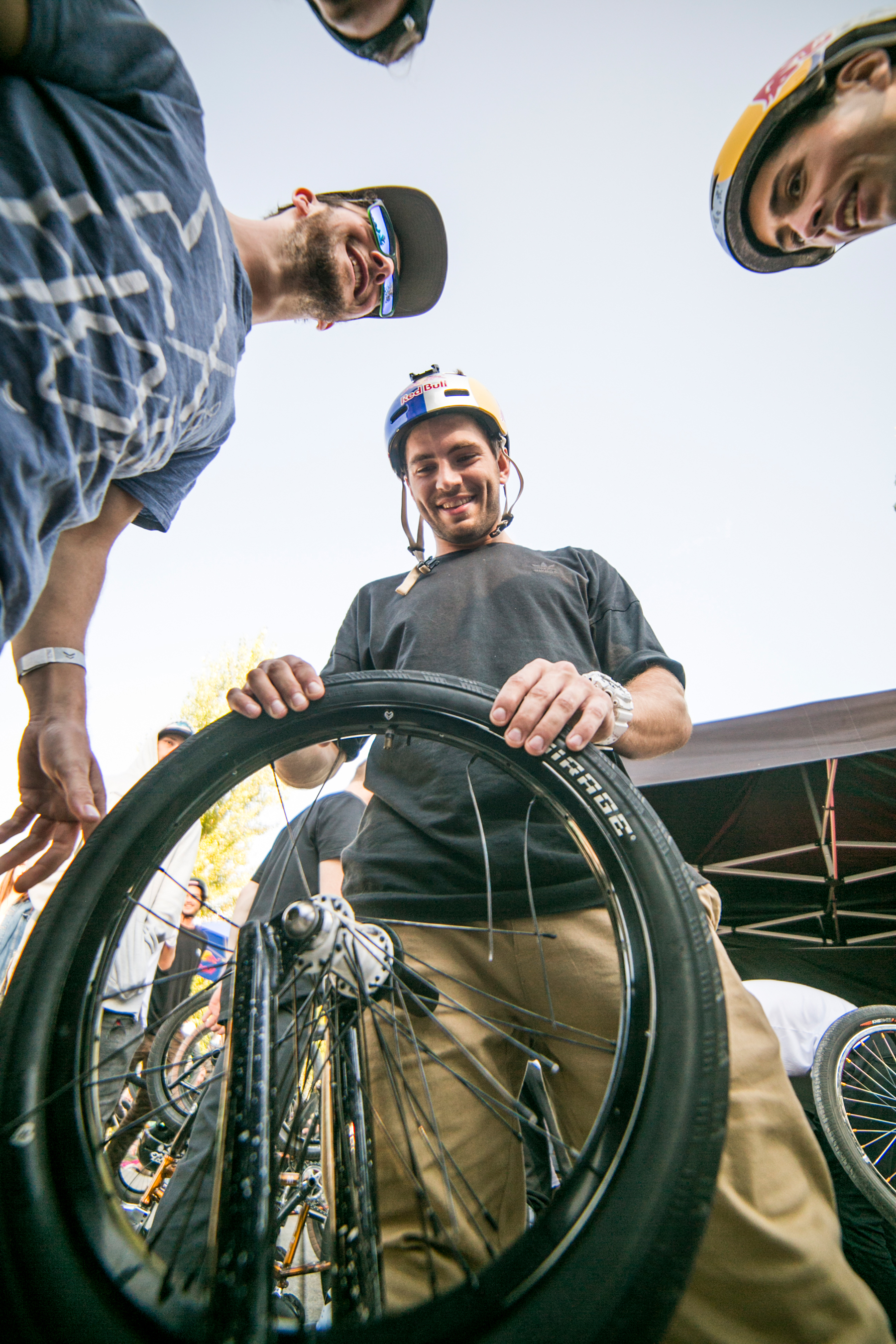 So sah das Vorderrad von Kostya Andreev nach seinem Sturz im zweiten Lauf aus; Foto: Alex Grüber