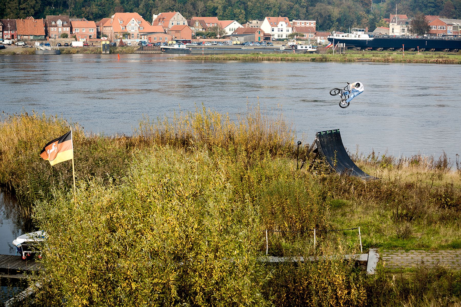 Christian Lutz mit einem X-Down für das Bananenprojekt in Hohnstorf
