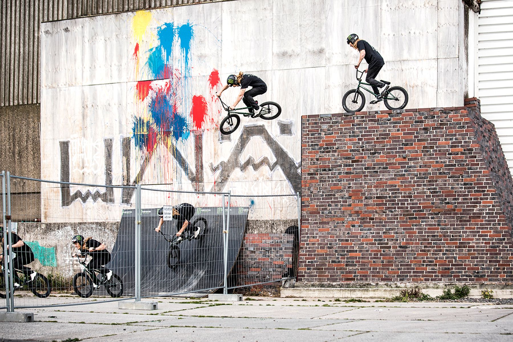 Greg Illingworth, mutiger Drop in die Banane am Hamburger Hafen