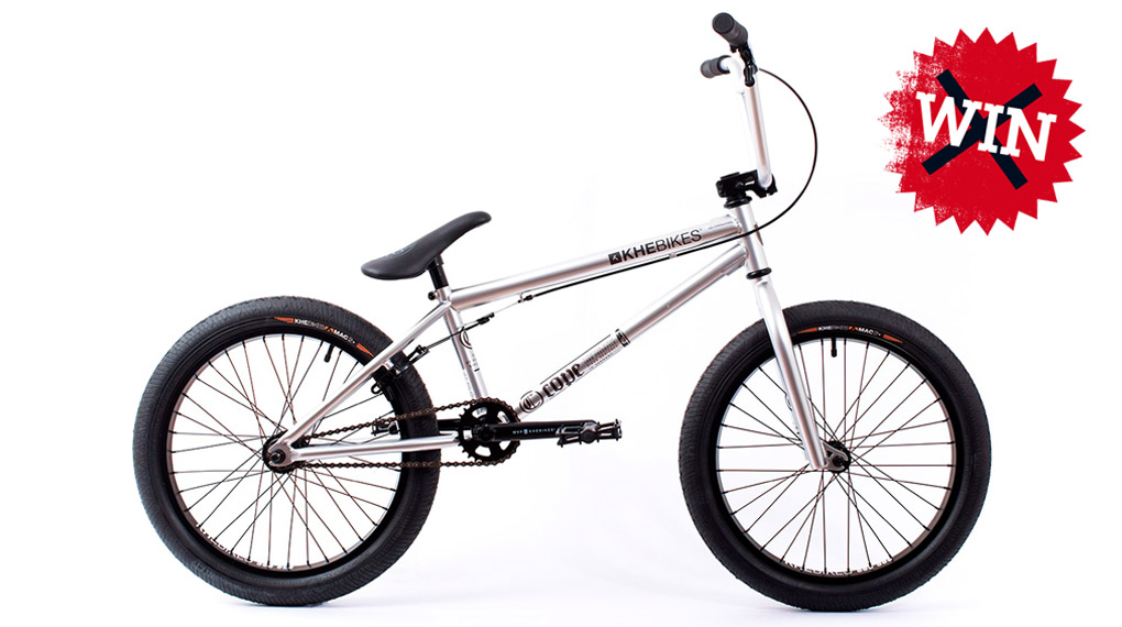 Jetzt teilnehmen! Wir verlosen ein superleichtes Cope-BMX-Einsteigerrad von KHEBikes (10,7 kg) mit dreiteiliger Kurbel, Flybikes-Bremse und 9" hohen Lenker.