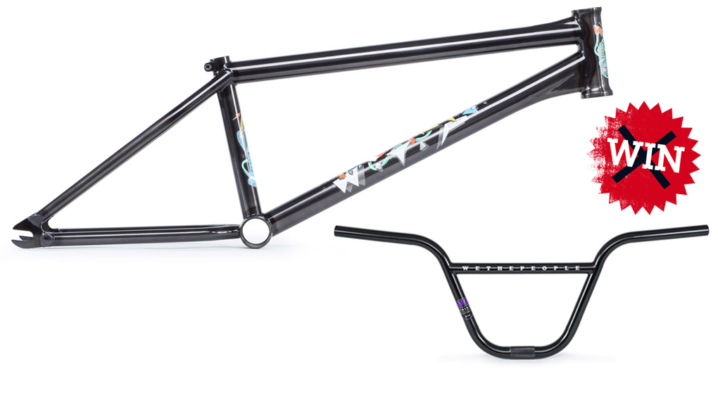 Jetzt teilnehmen und gewinnen: Im letzten Teil unserer Adventsverlosung haut SIBMX einen Battleship-Rahmen und drei Stallis-Lenker von wethepeople raus.