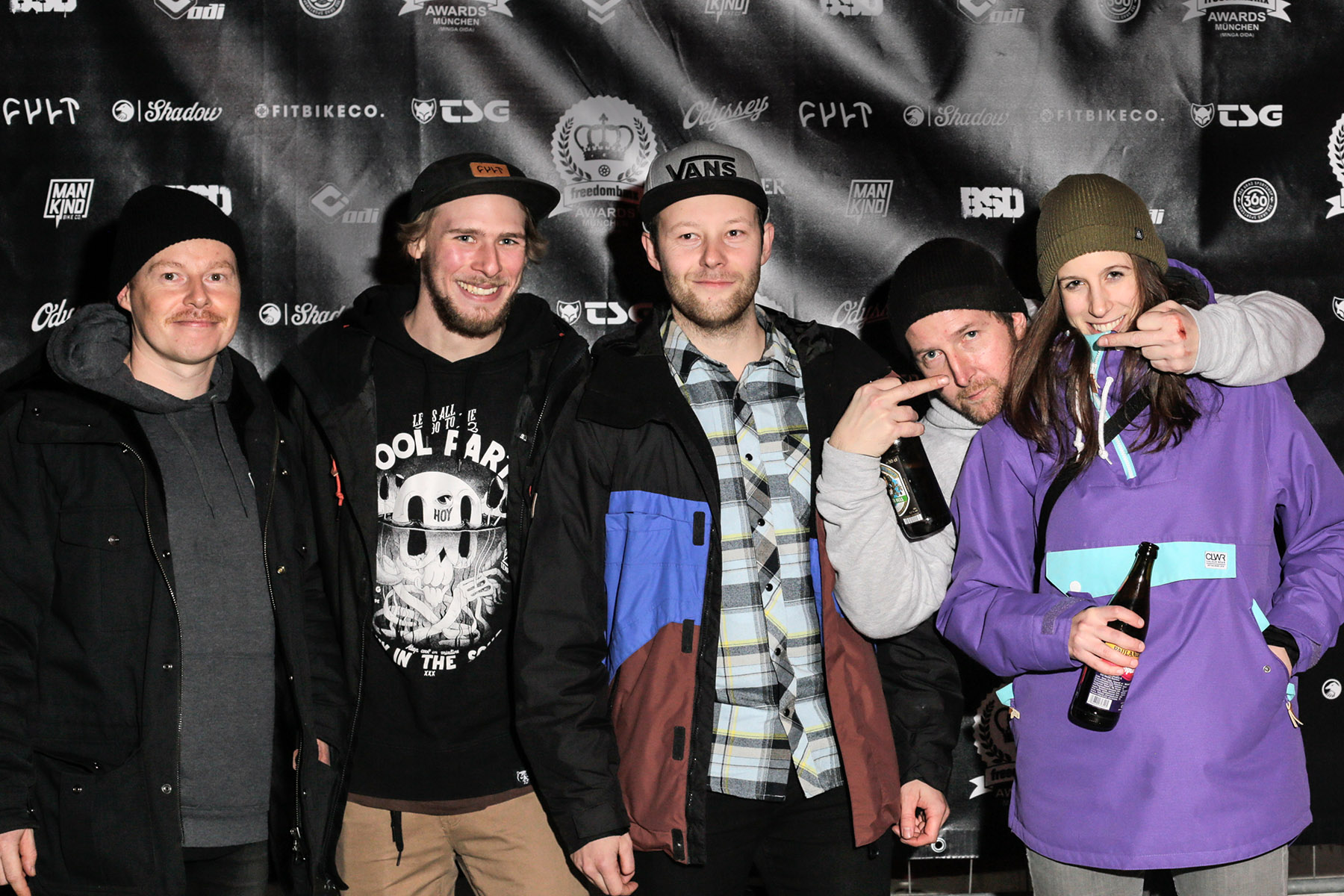 Team Frankenland (v.l.n.r.): Jörg Baumann, Lukas Netter und Daniel Müller vom Skatepark Wendelstein sowie unser Lieblingsfotograf Sebastian Gerlich und seine Freundin Lena Fran