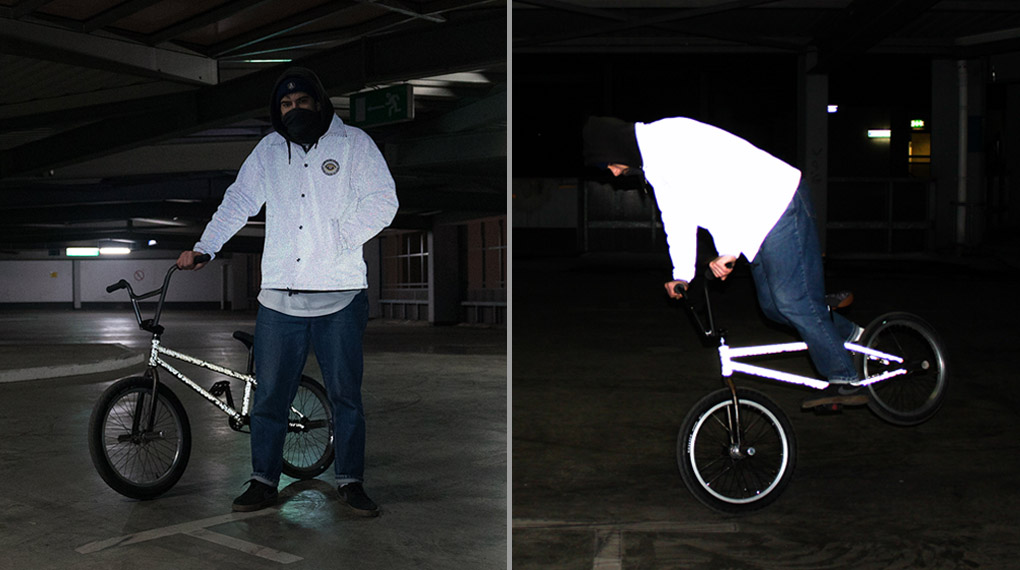 Sicher durch den Straßenverkehr und dabei auch noch gut aussehen dank der Reflective Astronauts Jacket von Autum Bicycles. Hier ist das Promovideo dazu.