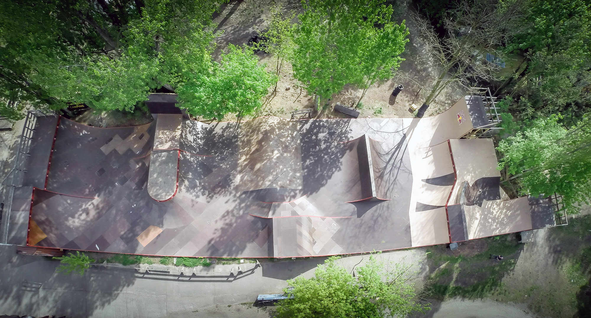 Rudis Resterampe im Mellowpark aus der Vogelperspektive