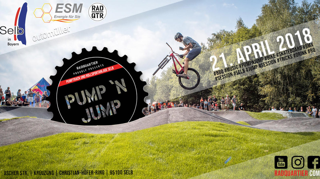Am 21. April 2018 heißt es auf dem Pumptrack Selb in Mittelfranken "Pump 