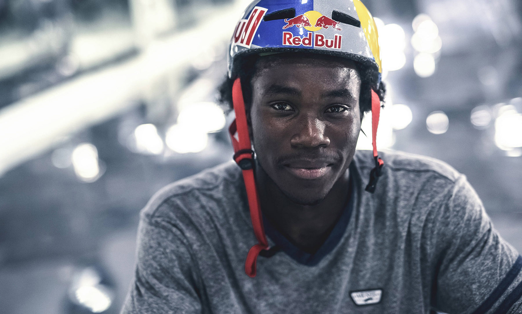 Courage Adams poses for a portrait during the Red Bull Mirror Park in Pamplona, Spain on August 19, 2017 // Sebas Romero/Red Bull Content Pooll