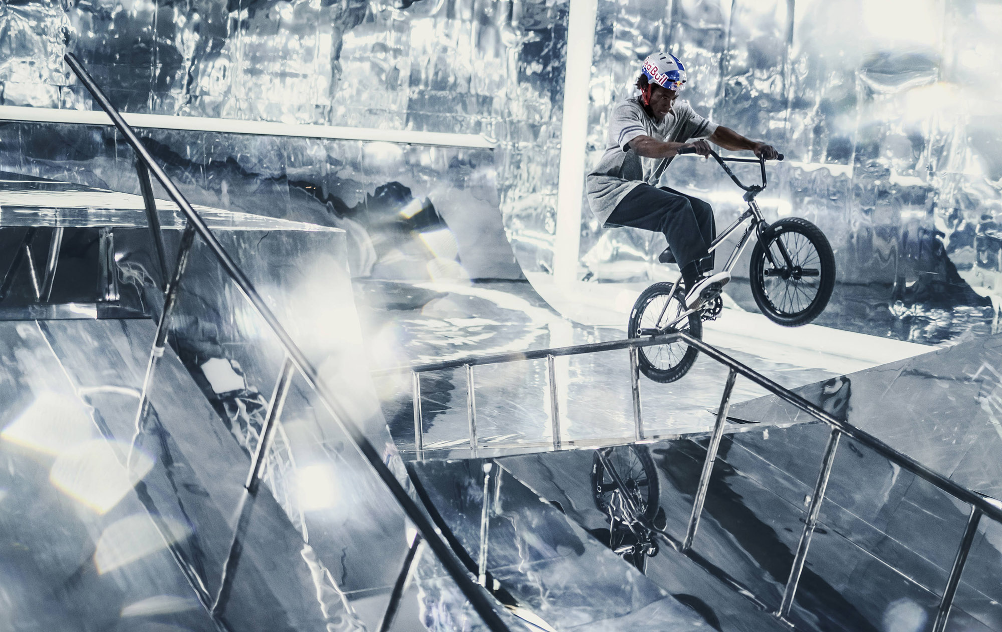 Courage Adams performs during the Red Bull Mirror Park in Pamplona, Spain on August 19, 2017 // Sebas Romero/Red Bull Content Pool