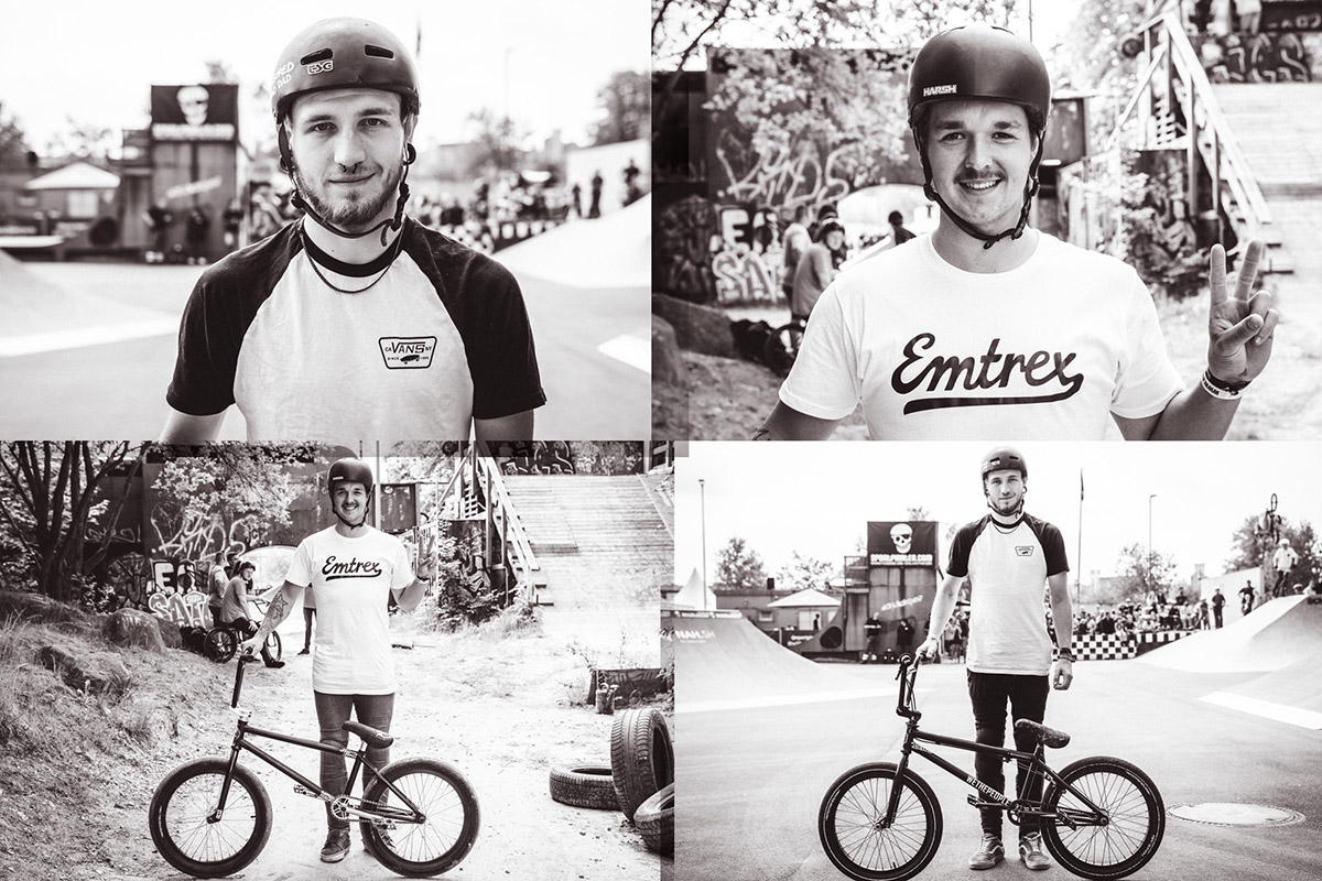 Tobias Freigang und Jason Pascher mit ihren Rädern