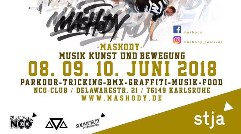 Vom 8. bis 10. Juni geht in Karlsruhe das Mashody Festival in die nächste Runde – und natürlich gehört auch in diesem Jahr wieder ein BMX-Jam zum Programm.
