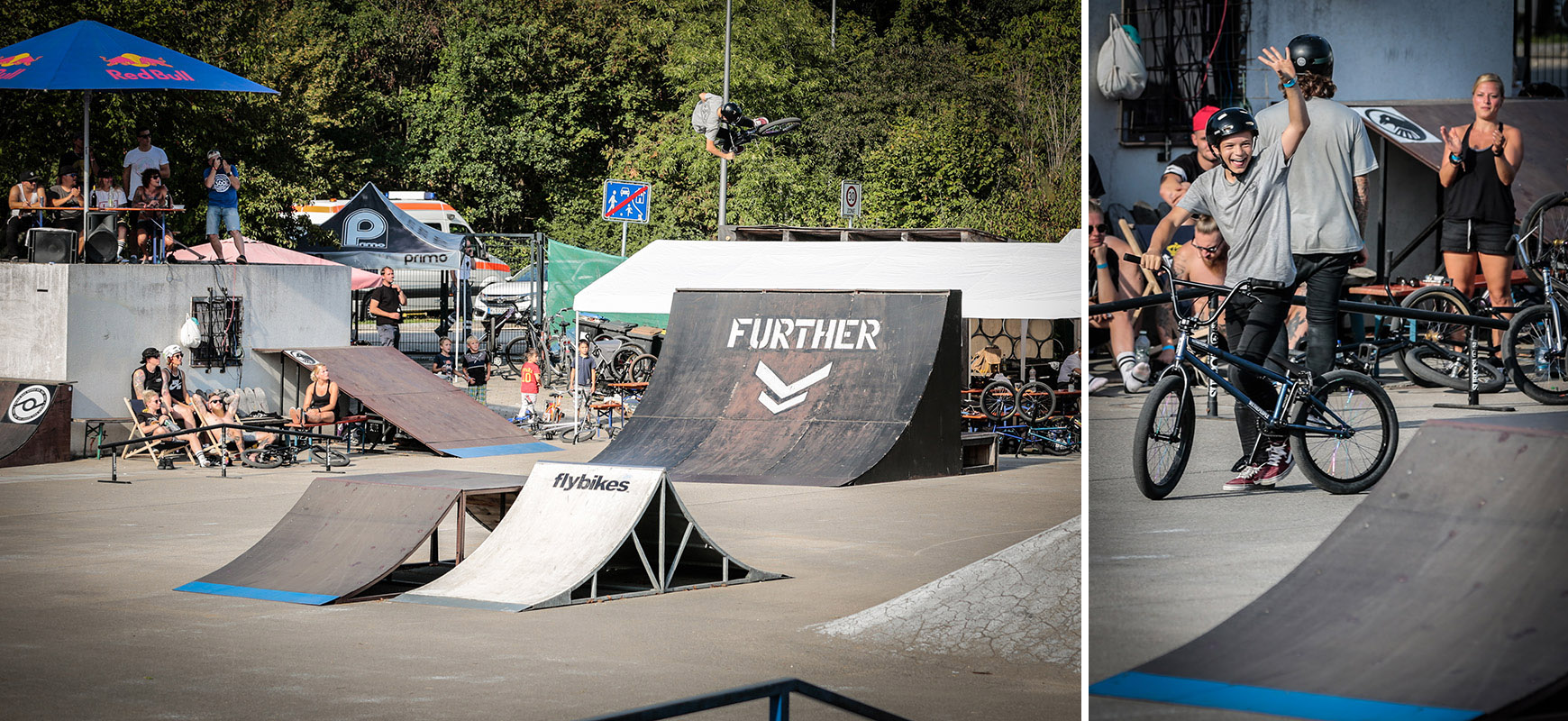 Und hier haben wir Nils Homie Simon Blomenhofer, der zwar noch nicht ganz grün hinter den Ohren ist, aber mit 13 Jahren trotzdem schon ganz genau weiß, wo sich der Boostbutton versteckt. Simon hinterließ bereits am Samstag einen bleibenden Eindruck in Lohhof und wurde am Sonntag dann kurzerhand ins Team des 360 Grad Sportshops aufgenommen. Herzlichen Glückwunsch!