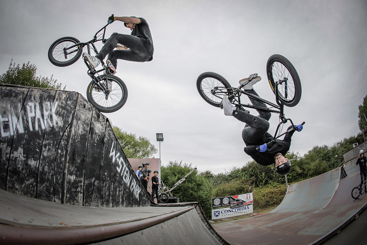 Falls bei Olympia irgendwann die Disziplin BMX-Doppelkür eingeführt wird, werden Ricky Felchner und Miguel Franzem schon bestens vorbereitet sein