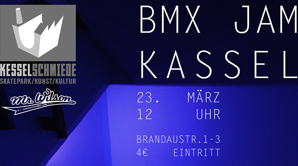Am 23. März 2019 findet in der Kesselschmiede Kassel ein BMX-Jam mit angeschlossenen Best-Trick-Contests statt, bei denen es Sachpreise zu gewinnen gibt.