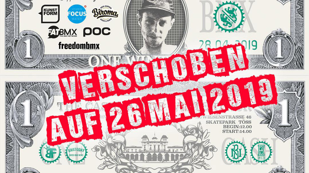 Aufgrund der extrem schlechten Wetterprognose wird der Cash Jam auf den 26. Mai 2019 verschoben.