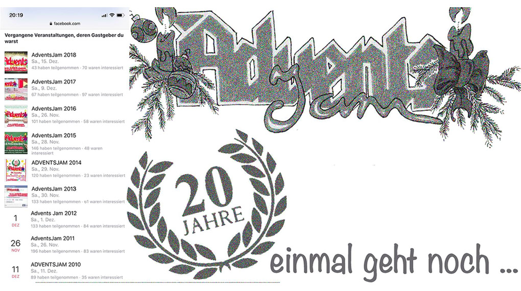 Am 30. November 2019 feiert der Adventsjam in der Skatehalle Aurich seinen 20. Geburtstag. Klarer Fall von Pflichttermin. Alles Weitere erfahrt ihr hier.
