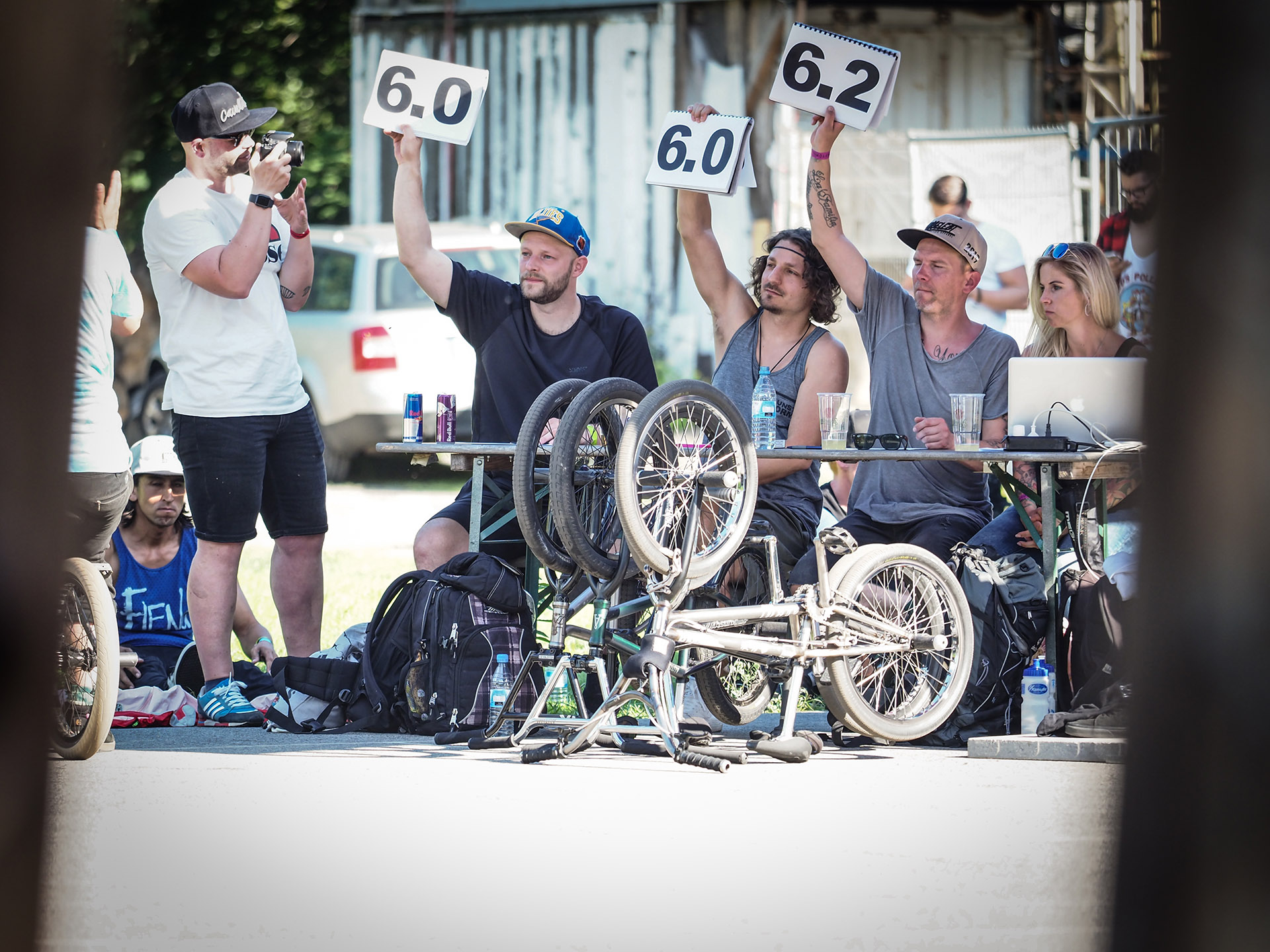 Die Jury des Flatlandcontests bestand durchweg aus Legenden (v.l.n.r.): Oliver Radunz aka Ente, Sebastian 