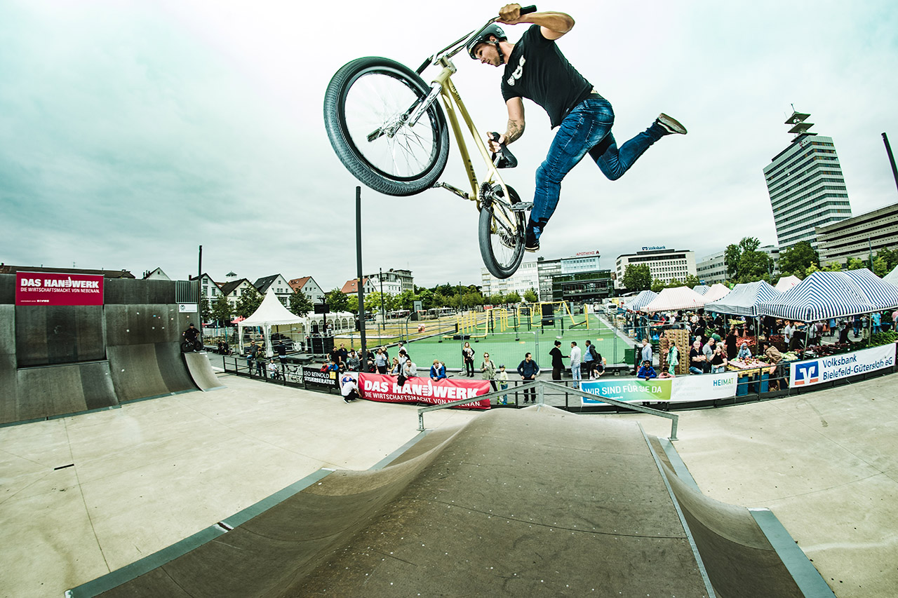 Tobias Freigang ausnahmsweise mal nicht auf einem E-Scooter