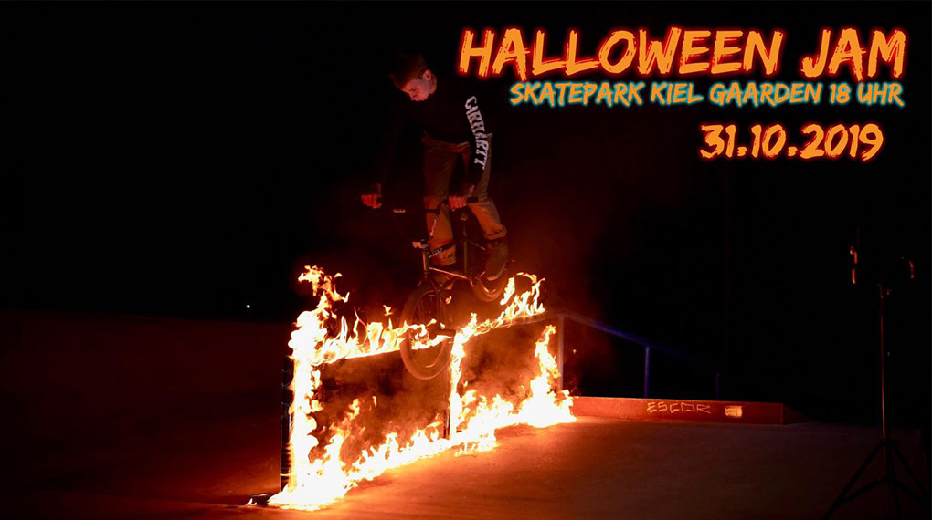A, 31. Oktober 2019 findet im Skatepark Kiel-Gaarden ein BMX Halloween Jam statt. Hier erfährst du mehr über das Spektakel.