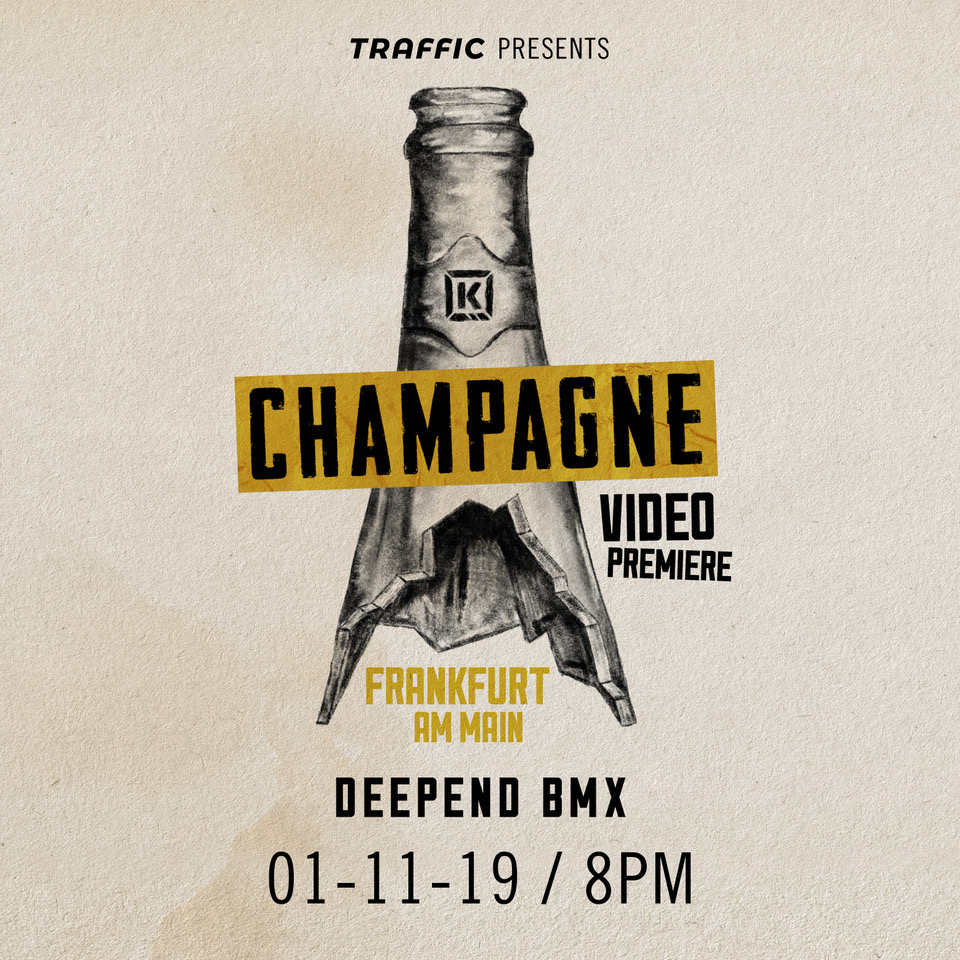 Am 1. November 2019 gibt es das neue "Champagne"-Video von Kink BMX bei Deepend in Frankfurt zu sehen