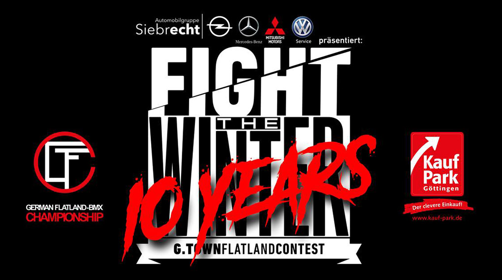 Vom 14.-15. Februar 2020 feiert der „Fight The Winter“-Flatlandcontest in Göttingen seinen 10. Geburtstag! Hier erfährst du mehr.