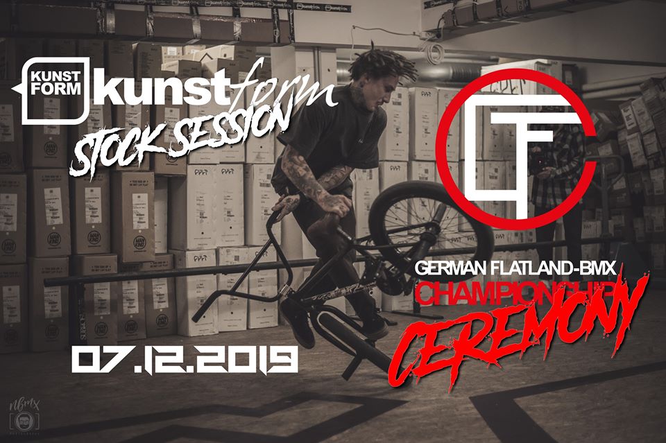 Bei der kunstform Stock Session am 7. Dezember in Stuttgart werden die Gewinner der „German  Flatland BMX Championship„-Contestserie 2018 gekürt