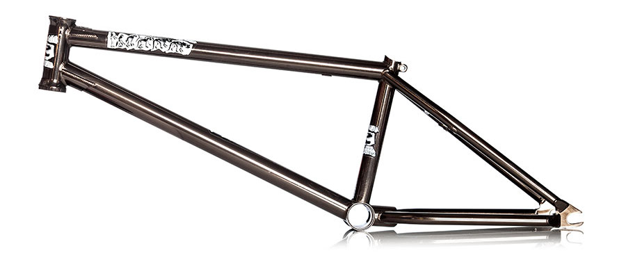 Der Dinosaur Frame ist ein Allroundrahmen, der sich zum Street- und Parkfahren genauso gut geeignet, wie zum Blazen durch die Trails.