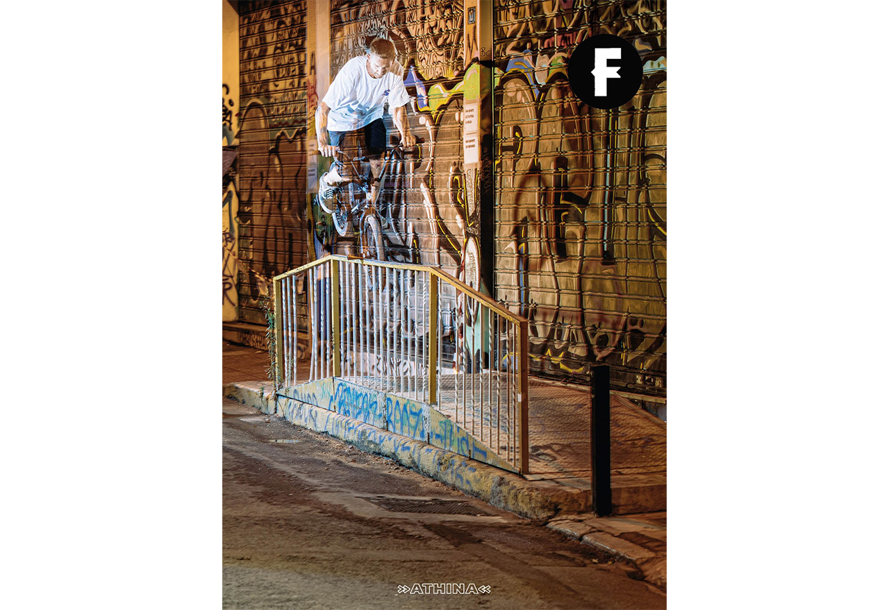 Jan Mihaley auf dem Cover der freedombmx "Athina"-Sonderausgabe