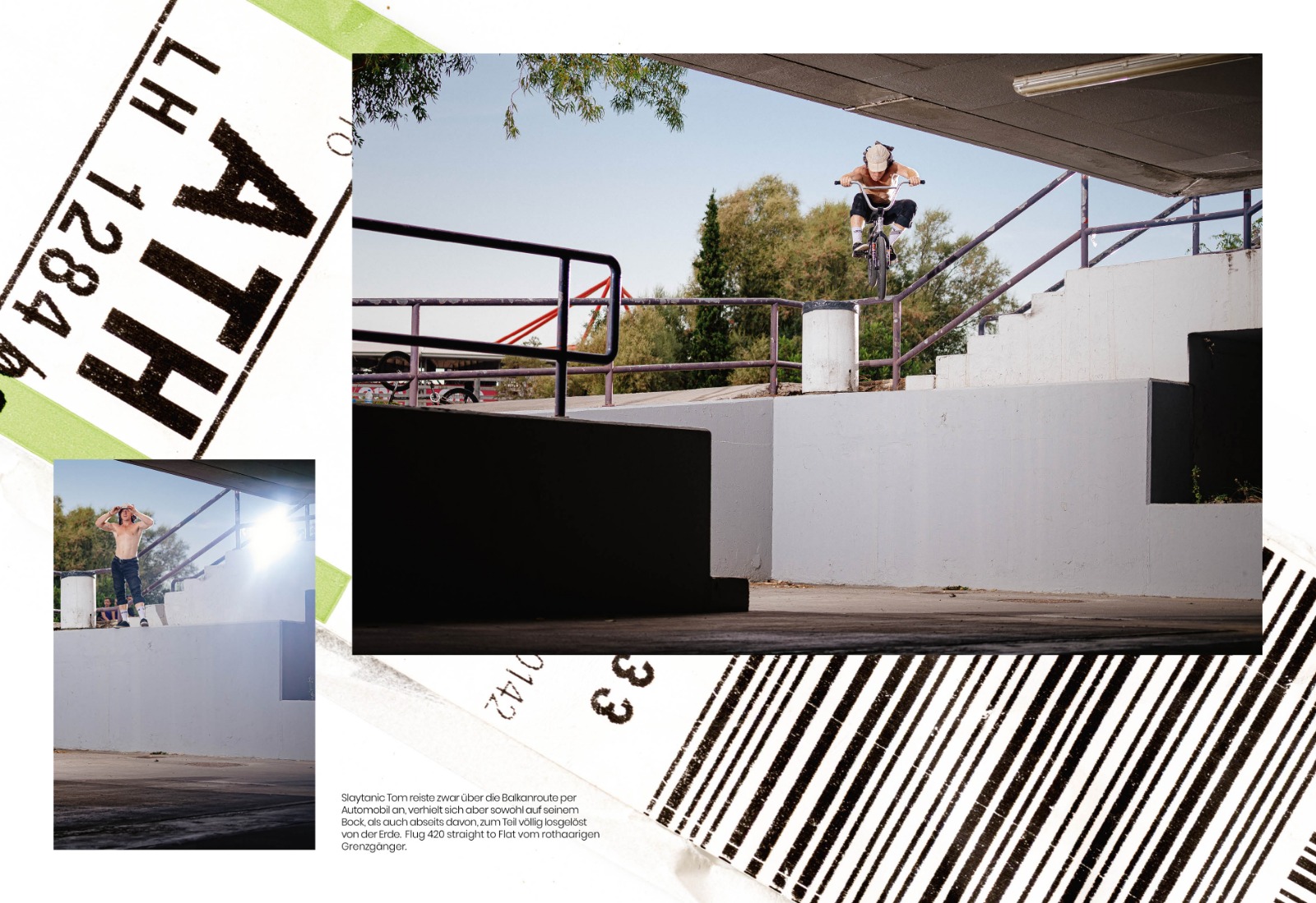 Wildes Gap von Tom Schorb-Mergenthaler in der freedombmx Athina-Sonderausgabe