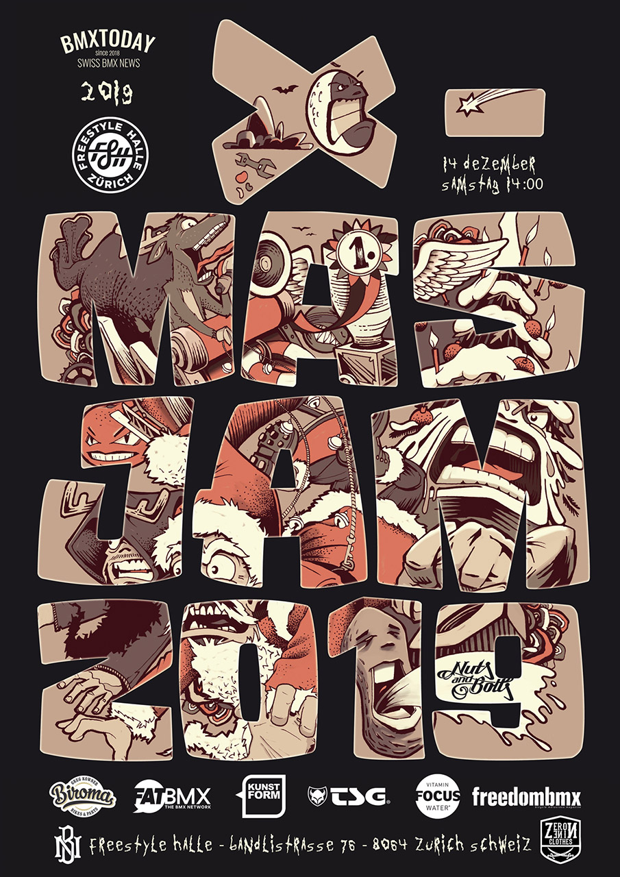 Garantiert alles andere als besinnlich! Am 14. Dezember 2019 geht der traditionsreiche X-MAS Jam in der Freestyle Halle Zürich in die nächste Runde.