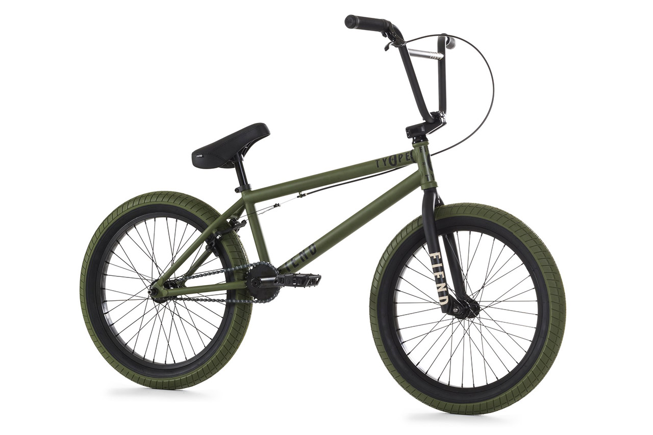 Fiend BMX Rad Type O+ in olive mit Freecoaster