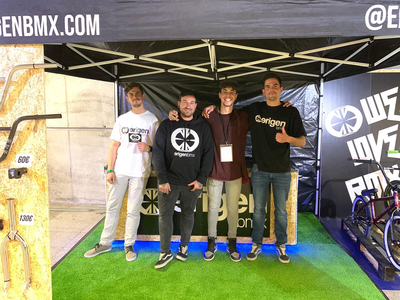 Das Team hinter Erigen BMX (v.l.n.r.): Joaquin, Jesús, Ivan und Luis