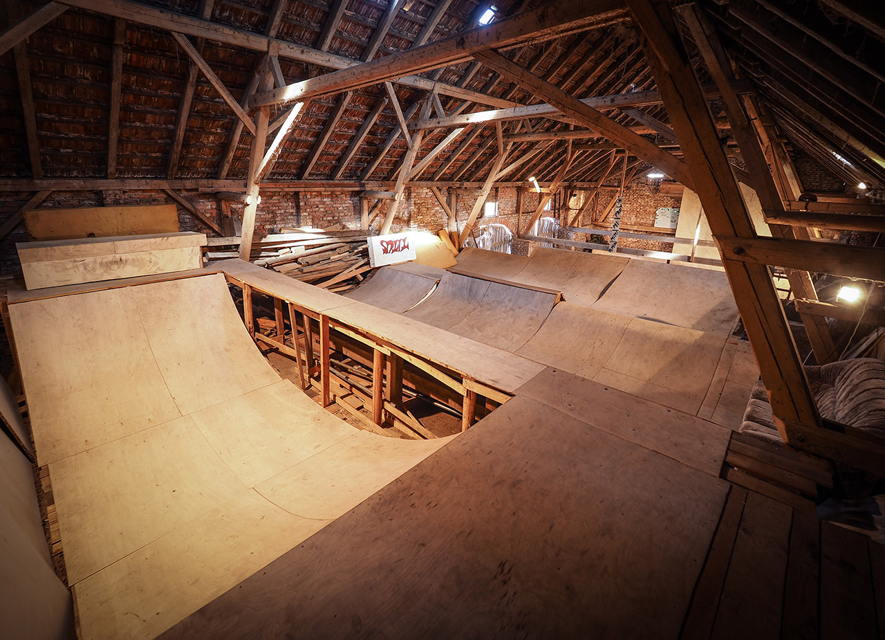 Der obere Bereich des BMX Stadl