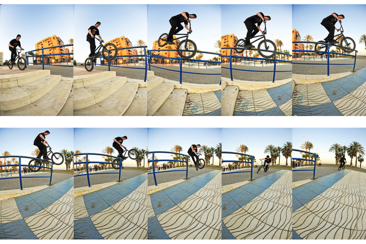 Das 18-jährige Ich von Bruno Hoffmann legte diesen Hanger Crank 180 ohne jedwedes Eierzucken aufs Parkett; Sequenz: Fred Murray/digbmx.com